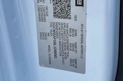 2020 Chevrolet Express Cargo Van 2500 Regular Wheelbase Rear-Wheel Drive