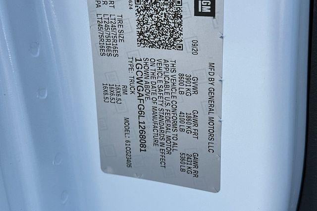 2020 Chevrolet Express Cargo Van 2500 Regular Wheelbase Rear-Wheel Drive