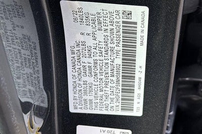 2022 Honda Civic Sedan Sport CVT