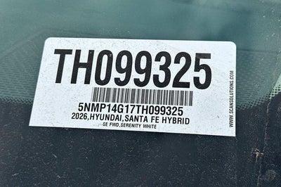 2026 Hyundai SANTA FE HYBRID SE FWD