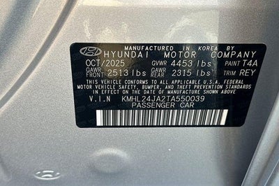 2026 Hyundai SONATA SE FWD