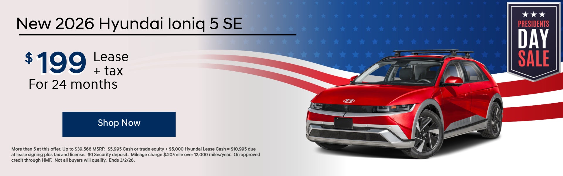 RED IONIQ 5 SEL ON WINTER THEME 